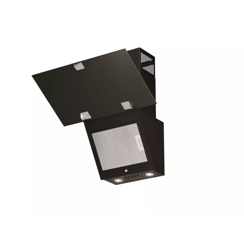 Sieninis kamininis gartraukis MAAN Vertical Glass 60 Black, stiklas/plienas, 595 mm, 135–320 m³/h, elektroninis valdymas