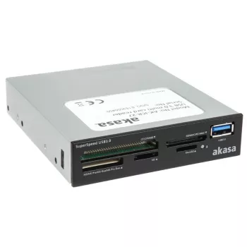 Vidinis kortelių skaitytuvas Akasa AK-ICR-27 USB 3.2 Gen 1 (3.1 Gen 1) Juodas, Pilkas
