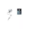 Diržo segtuvas WEDO 262 4028 metalinis chromuotas su įtraukiama virvele