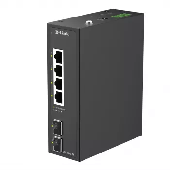 D-Link 6 prievadų Gigabit pramoninis nevaldomas jungiklis su 2 SFP prievadais