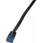 Tinklo kabelis LogiLink 2m RJ45 Cat6 U/UTP Juodas