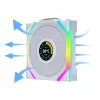 Ventiliatorius Lian Li UNI FAN SL Wireless LCD 120 12 cm Baltas 31 dB 51.45 cfm