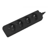 Ilgintuvas Lanberg PS0-04E-0100-IEC-BK 1m 4 kištukiniai lizdai (E tipo) juodas