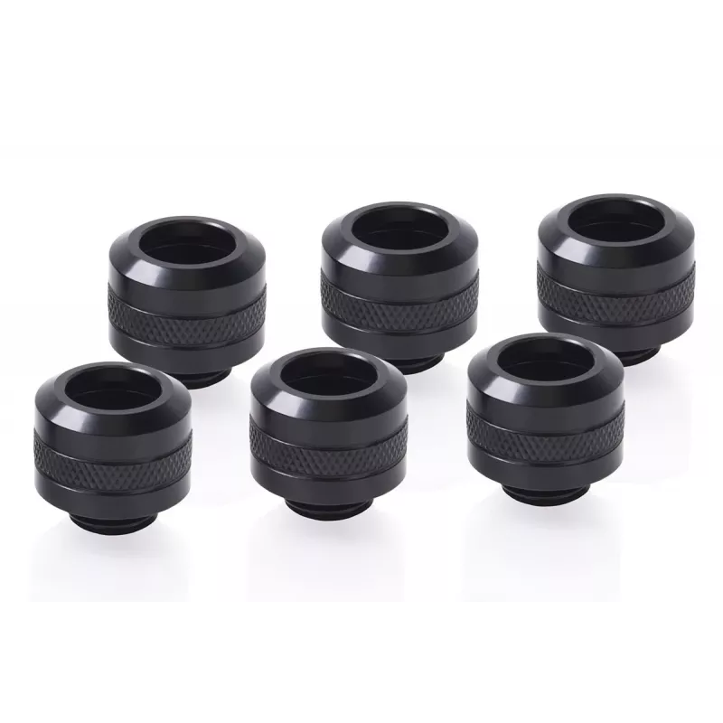 Jungiamųjų detalių rinkinys Alphacool 17475 — žalvarinės jungtys, juodos, Ø 22 mm, H 20 mm