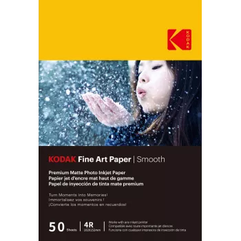 Kodak Fine Art Popierius 230g Matinis Dengtas Lygus 4/6x50