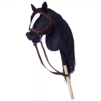 Žaislinis arkliukas ant lazdos HOPPIHORSE Hobby Horse A3 juodas