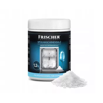 Indaplovių druska FRISCHER FR00101_1200, 1,2 kg, vandens minkštinimo druska plastikiniame inde