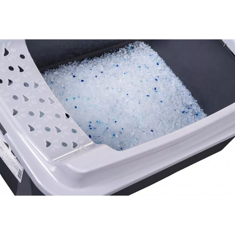 Kačių tualetas DIAMENTIQ Bonita pilkas plastikinis 571×392×209 mm, 1 kg