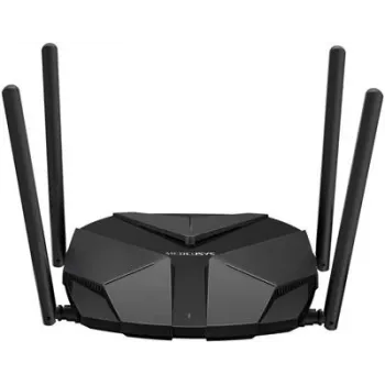 Stalinis maršrutizatorius MERCUSYS MR85X AX3000 Dual-band Wi‑Fi 6, 3000 Mbps, 4 antenos, 3 Gigabit LAN prievadai, juodas