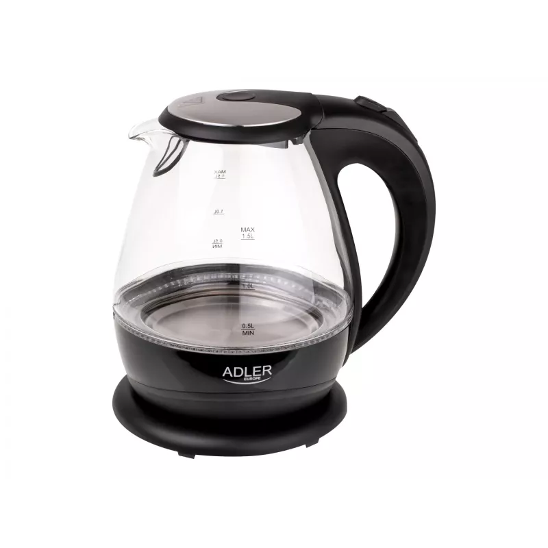 Virdulys Adler AD 1224, 2000 W, 1.5 L, stiklinis, juodas