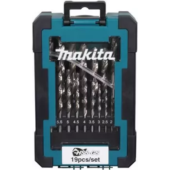 Gręžtų rinkinys Makita D-78352 HSS-GS, 19 vnt., greitapjovio plieno sukimo gręžtai