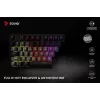 Savo Phenix SAVGK-RED mechaninė klaviatūra žaidimams 75% Gateron Pro RGB belaidė RF Bluetooth USB QWERTY