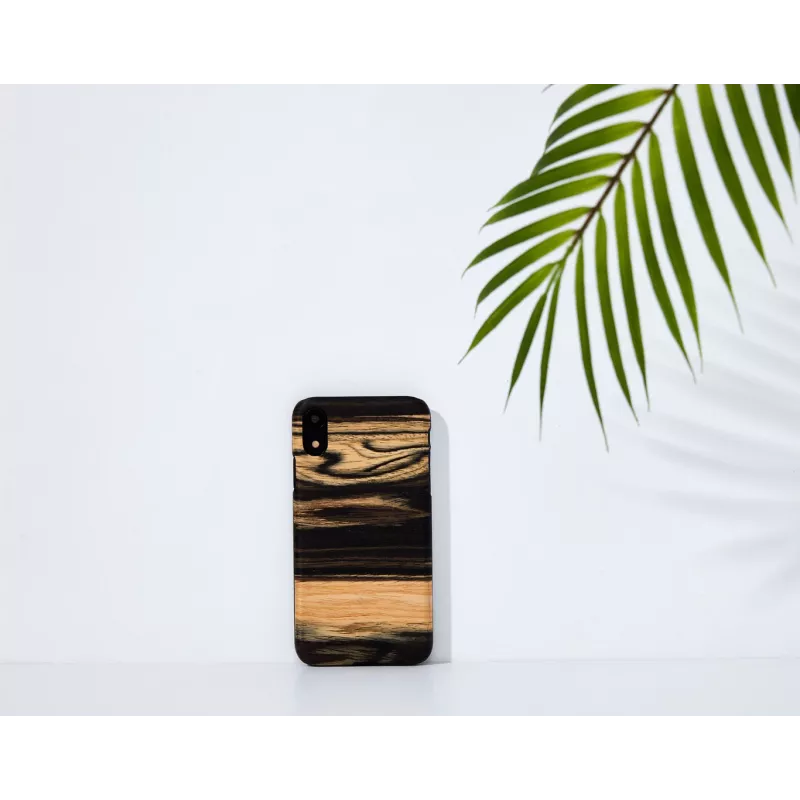 Dėklas iPhone XR man and wood – baltojo juodmedžio nugara, apsauginis polikarbonatinis rėmelis