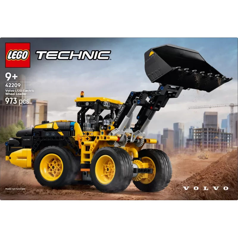Konstrukcinis rinkinys LEGO Technic Volvo L120 Electric Wheel Loader modelis 42209, 973 dalių, nuo 9 metų, 140×110×350 mm