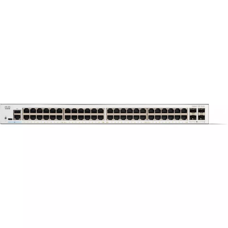 Valdomas jungiklis Cisco Catalyst 1300-48T-4X, 48 prievadai GE, 4x10GE SFP+, ribota viso gyvenimo apsauga (C1300-48T-4X)