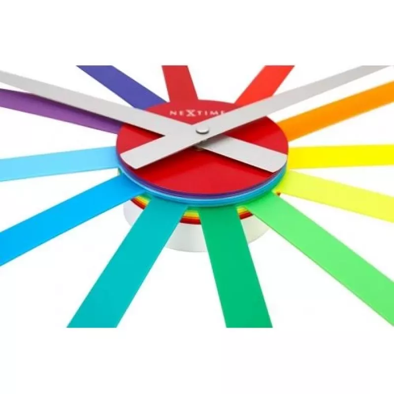 NeXtime Colour Guide 2995di sieninis laikrodis, Ø 60 cm, įvairiaspalvis