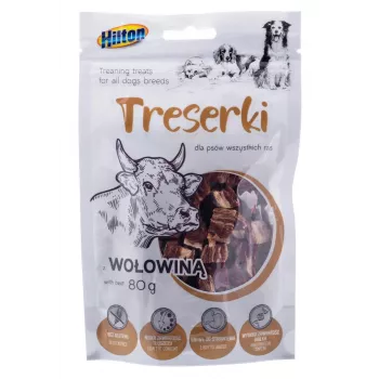 Šunų dresūros skanėstai Hilton Treaning treats Beef 80 g