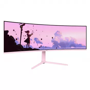 Išlenktas monitorius Arozzi Nova 49 inch (124,5 cm) Dual QHD 5120×1440 LED VA 32:9 4 ms Rožinis