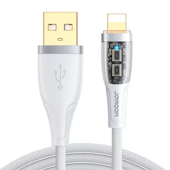 USB-A – Lightning laidas Joyroom S-UL012A3 2.4A 1,2 m Baltas