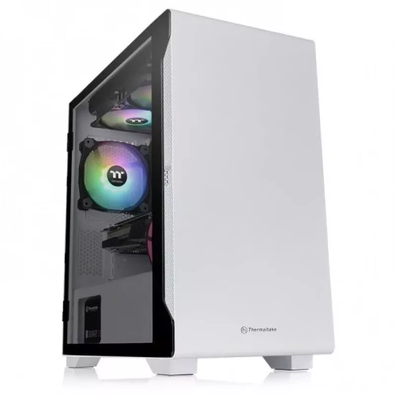 PC korpusas Thermaltake S100 Tempered Glass Snow Edition Micro Tower baltas