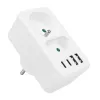Maitinimo skirstytuvas MACLEAN MCE249 F/W – 2x kištukiniai lizdai (16A + 6A) ir 4x USB (2x A, 2x C PD 20W)