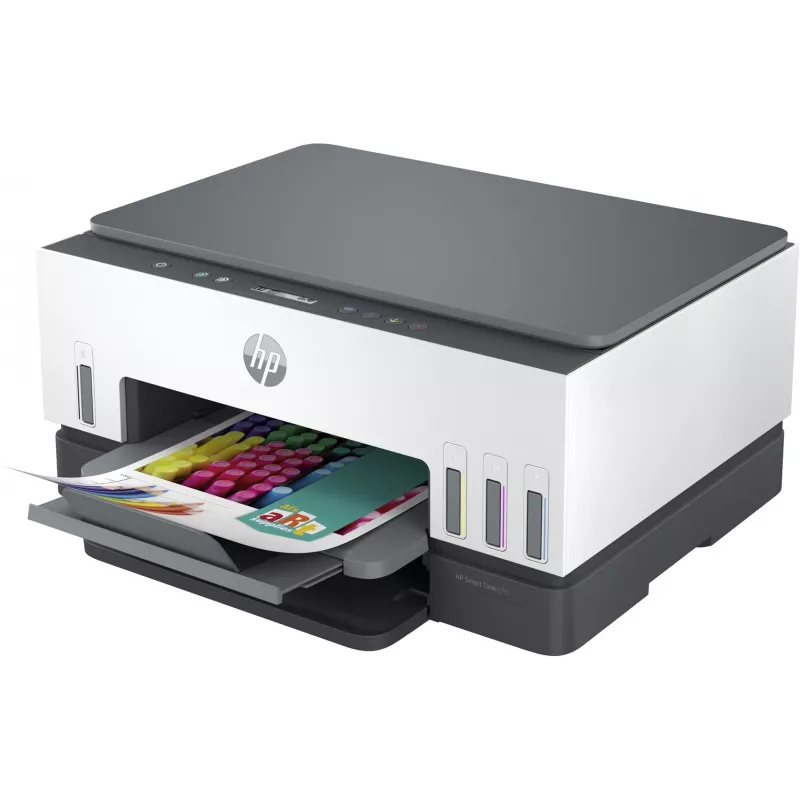 Daugiafunkcinis spausdintuvas HP Smart Tank 670 — terminis rašalinis, spalvotas, A4, Wi‑Fi/Bluetooth, dvipusis, 4800x1200 DPI