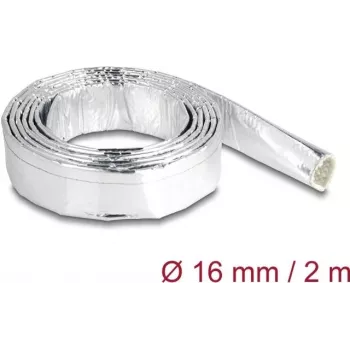 Apsauginė rankovė kabeliams DeLOCK 19003 stiklo pluoštas aliuminis 2m x 16mm -40 iki 200°C