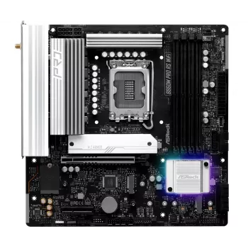 Motininė plokštė ASRock B860M Pro RS WiFi — Intel B860, LGA 1851, micro ATX, DDR5, 4 DIMM, 3x M.2, 2,5Gb LAN, Wi-Fi, Bluetooth