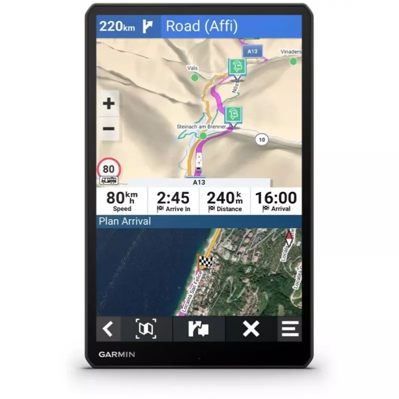 Garmin 1095 fiksuota navigacinė sistema 25,6 cm (10,1 inch) TFT jutiklinis ekranas 554 g juoda (010-02749-10)