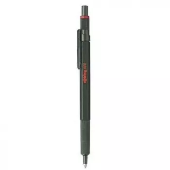 Rotring 600 Green – įtraukiamas tušinukas su segtuku, metalinis korpusas
