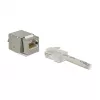 Keystone modulis DELOCK 86404 RJ-45 sidabrinis, 38,5×22,3×17,3 mm