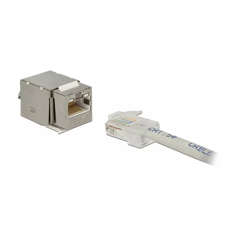 Keystone modulis DELOCK 86404 RJ-45 sidabrinis, 38,5×22,3×17,3 mm