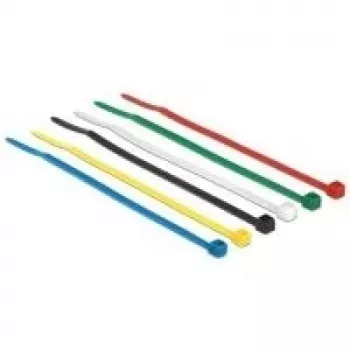 Kabelio raištis DeLOCK 18627 nailonas juoda mėlyna žalia raudona skaidri geltona 100 vnt 100mm 2,5mm