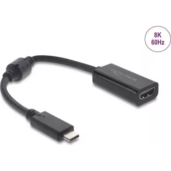 USB Type-C į HDMI adapteris DELOCK 8K 60 Hz HDR HDCP (DP Alt Mode) juodas