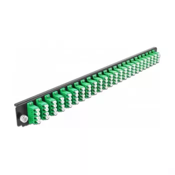 DeLOCK 19 colių priekinis skydelis splice dėžei 43370 24 prievadų LC Quad žalias