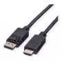 ROLINE 11.45.5782 vaizdo kabelio adapteris 3 m DisplayPort → HDMI iš perdirbtų medžiagų, juodas