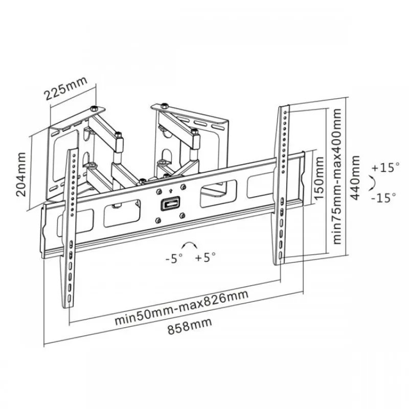 Sbox PLB-1348 TV laikiklis (37-63 col./60kg/800x400)
