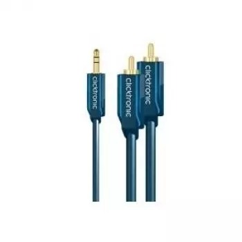 MP3 adapterio laidas (3,5 mm garso lizdas / 2x RCA kištukas) - 1,0 m, papildomas adapteris MP3 grotuvams, iPod ir išmaniesiems telefonams
