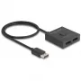 Delock vaizdo skirstytuvas / jungiklis 8K, dvipusis, 2x DisplayPort, stalinis (18906)