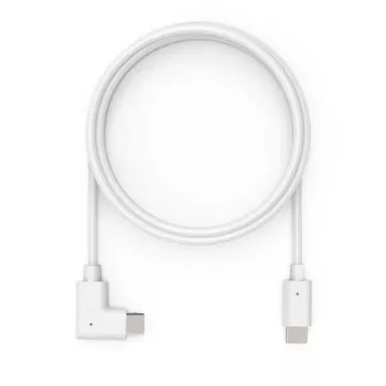 Compulocks 6ft USB-C į USB-C 90 laipsnių 2.0 įkrovimo ir duomenų laidas - USB laidas - 24 kontaktų USB-C (M) tiesus į 24 kontaktų USB-C (M) dešinėn lenktas - 1.83 m - Baltas