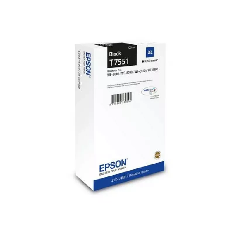 Epson C13T75514N rašalo kasetė 1 vnt. Originali didelės talpos (XL) juoda