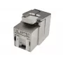 Keystone modulis Alantec MB005-1 plokščias nerūdijančio plieno RJ-45, moteriškas, Cat6a, AWG 22/24