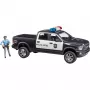 Policijos pikapas BRUDER RAM 2500 Police 02505 – mastelio modelis, žaidimų transporto priemonė