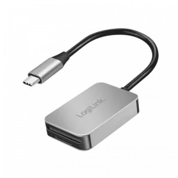 LogiLink USB 3.0 Dviejų kortelių skaitytuvas USB-C/SD/microSD aliuminis (CR0050)