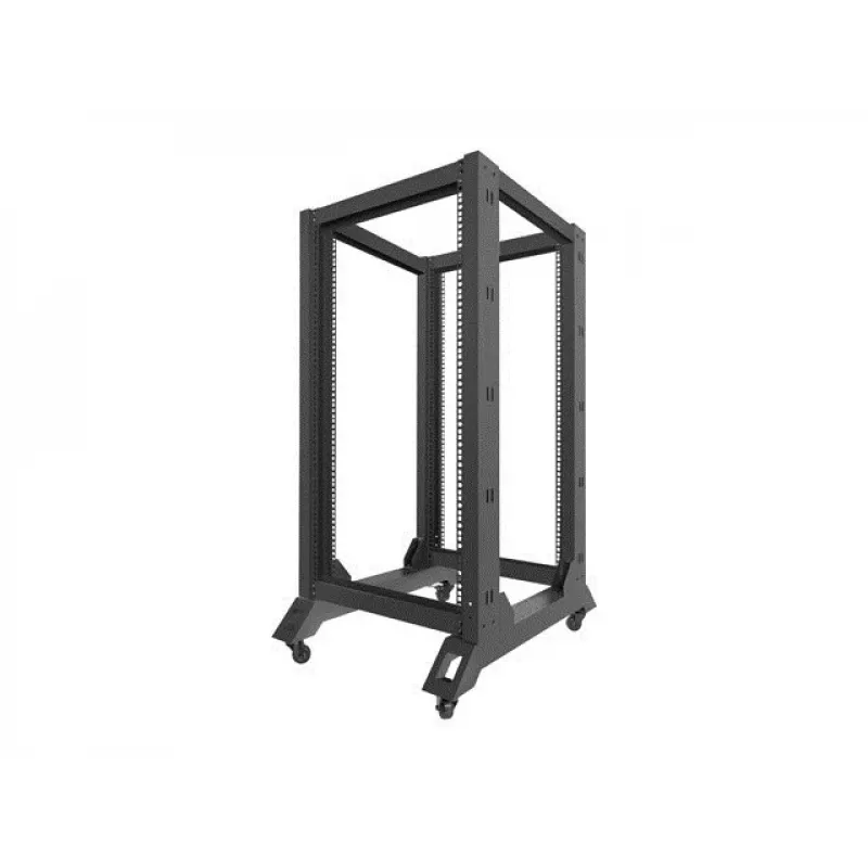 Atviras stelažas LANBERG OR01-6822-B 22U, 600 mm x 800 mm, juodas, 600 kg