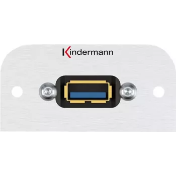 Kindermann Konnect 54 alu - Modulinis Faceplate-Snap-In - USB Type A (7441000529)