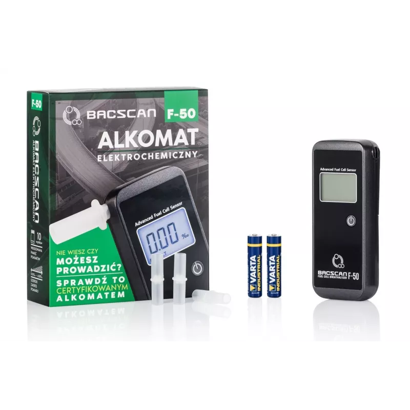 BACscan F-50 alkoholio testeris 0–4 % juodas