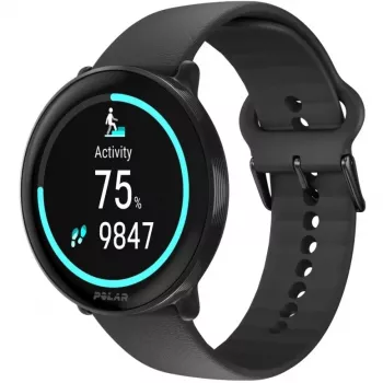 Polar Ignite 3 - Sportinis laikrodis su dirželiu - Silikoninis - Dirželio dydis: S/L - Ekranas 3,3 cm (1,28 inch) - 32 MB - Bluetooth - 35 g - Naktinė juoda (900106234)