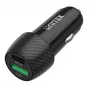 Automobilinis kroviklis Unitek P1400A su USB-C ir USB-A, 38 W, Quick Charge 3.0, įėjimas 12–24 V, juodas