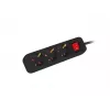 Prailginimo laidas Lanberg PS1-03F-0150-BK 1,5 m 3 AC lizdai vidaus juodas